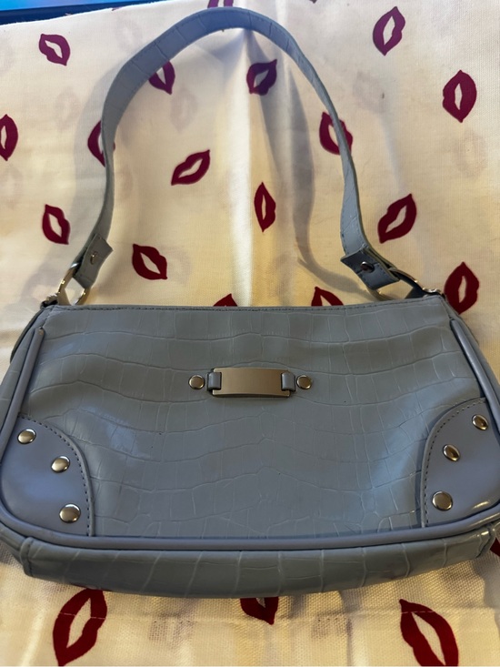 Handbags - Y2K Women's Croc-Texture Shoulder Bag in Light Blue
